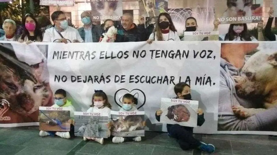 Concentraci&oacute;n animalista en la Plaza de los Reyes (C.A./ARCHIVO) SOY TU VOZ