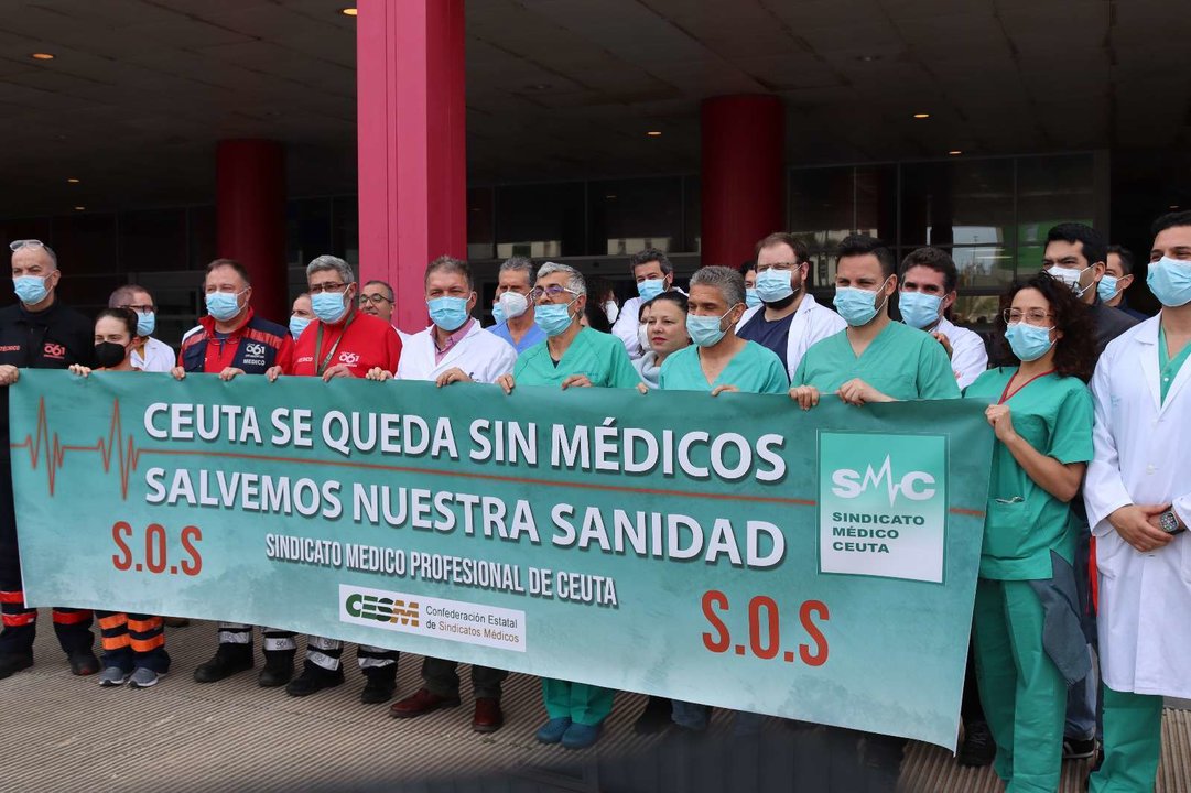 Manifestación de los médicos de INGESA en huelga