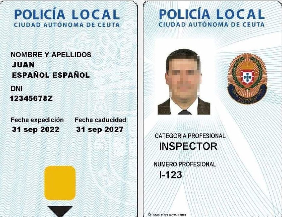 Tarjeta de identificación policía local