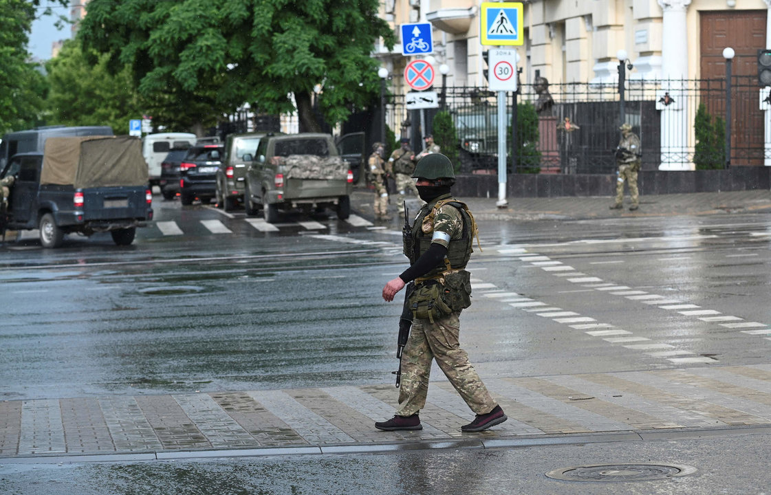 Soldado del grupo Wagner, en las calles de Rostov REUTERS