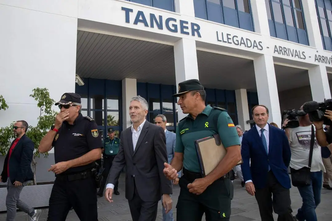 Grande-Marlaska visita el puerto de Algeciras (M.I.)