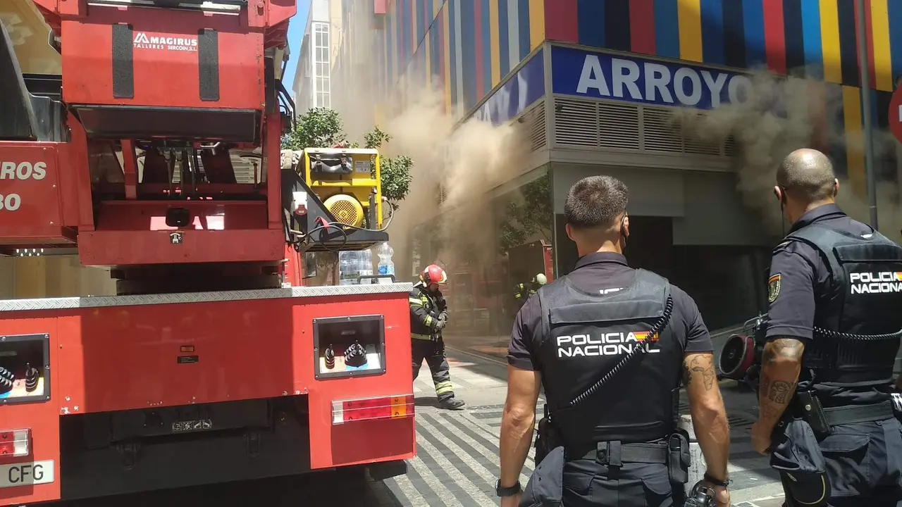 Incendio edificio colores
