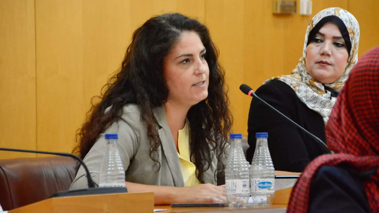 Julia Ferreras Ceuta Ya!, durante la sesi&oacute;n del pleno / Alejandro Castillo