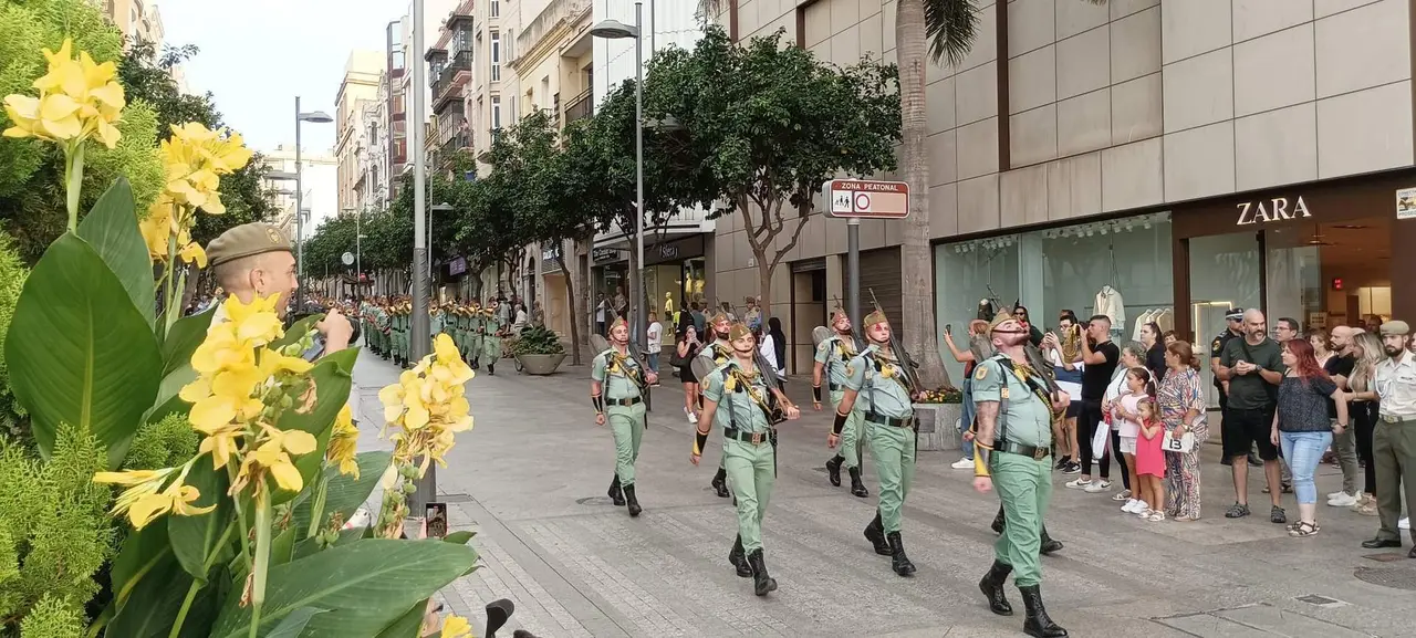 Exhibici&oacute;n de los Gastadores y de la banda de guerra de la Legi&oacute;n
