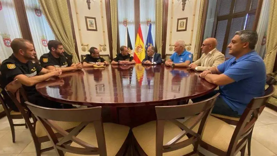 Reuni&oacute;n celebrada esta ma&ntilde;ana en el Palacio de la Asamblea (CEDIDA) SIMULACRO