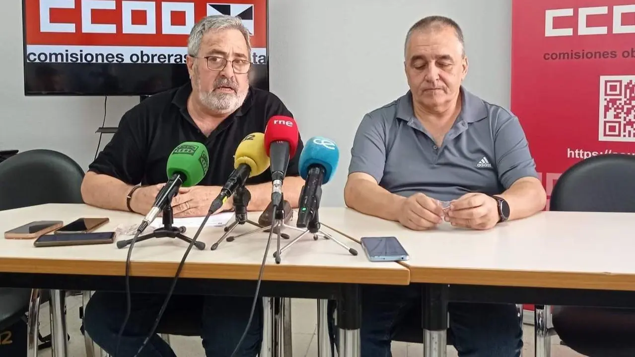 Emilio Postigo y Francisco L&oacute;pez, secretarios generales de CCOO de Ceuta y Melilla (C.A.)