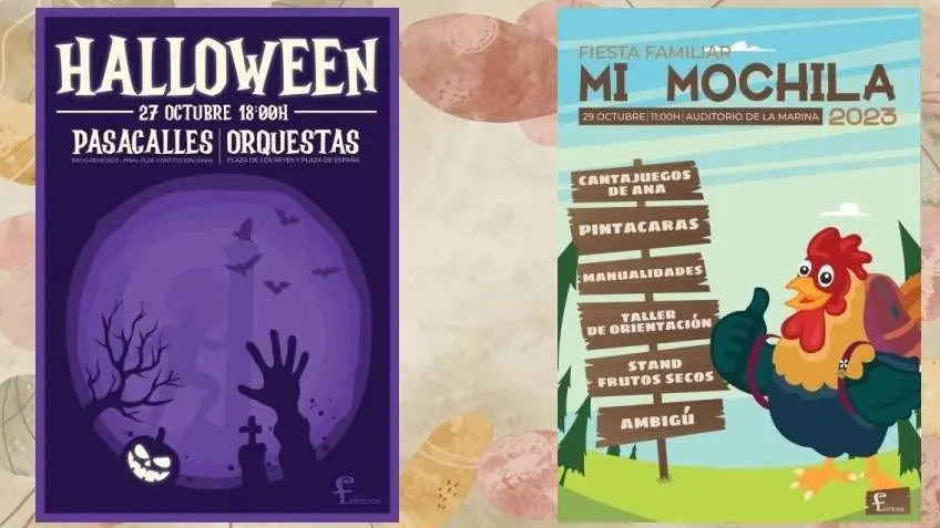 Halloween y mini mochila