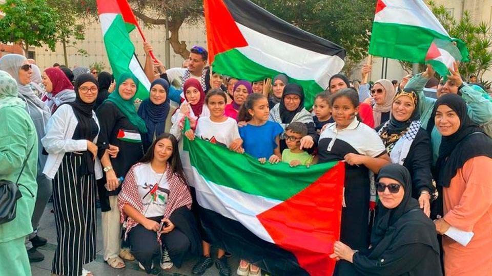 palestina Participantes en la concentración en favor del pueblo palestino celebrada el pasado día 17 (C.A./ARCHIVO)