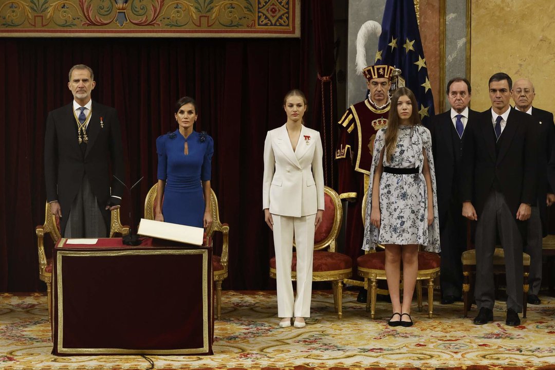 Momento de la jura de la Constitución de la princesa Leonor
(Imagen de la Casa Real)