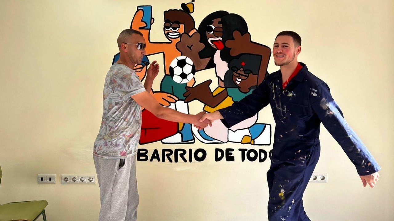 Mural del proyecto 'Un barrio para Tod@s', en el local social del Príncipe Alfonso (Cedidas)