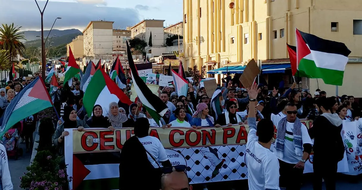 Manifestaci&oacute;n &laquo;Ceuta con Palestina&raquo;