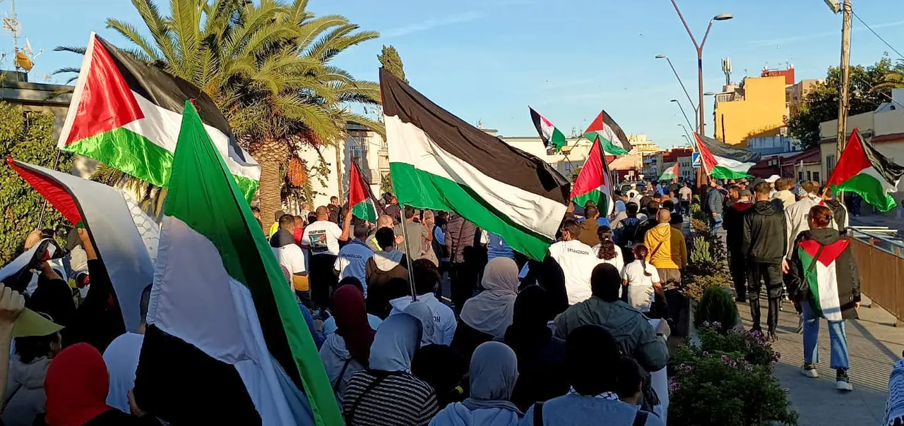 Manifestaci&oacute;n &laquo;Ceuta con Palestina&raquo;