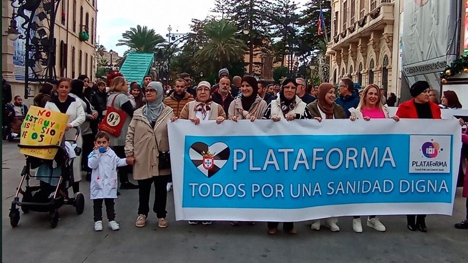 Manifestación en defensa de la sanidad celebrada este miércoles (C.A.)