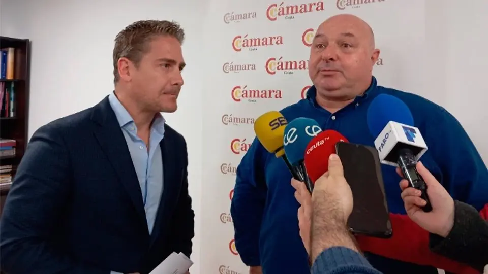 Karim Bulaix, izquierda, y Nicola Cecchi, hoy en la sede de la C&aacute;mara de Comercio (C.A.)