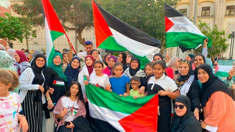 Concentración de apoyo al pueblo palestino en la Plaza de los Reyes (C.A./ARCHIVO)