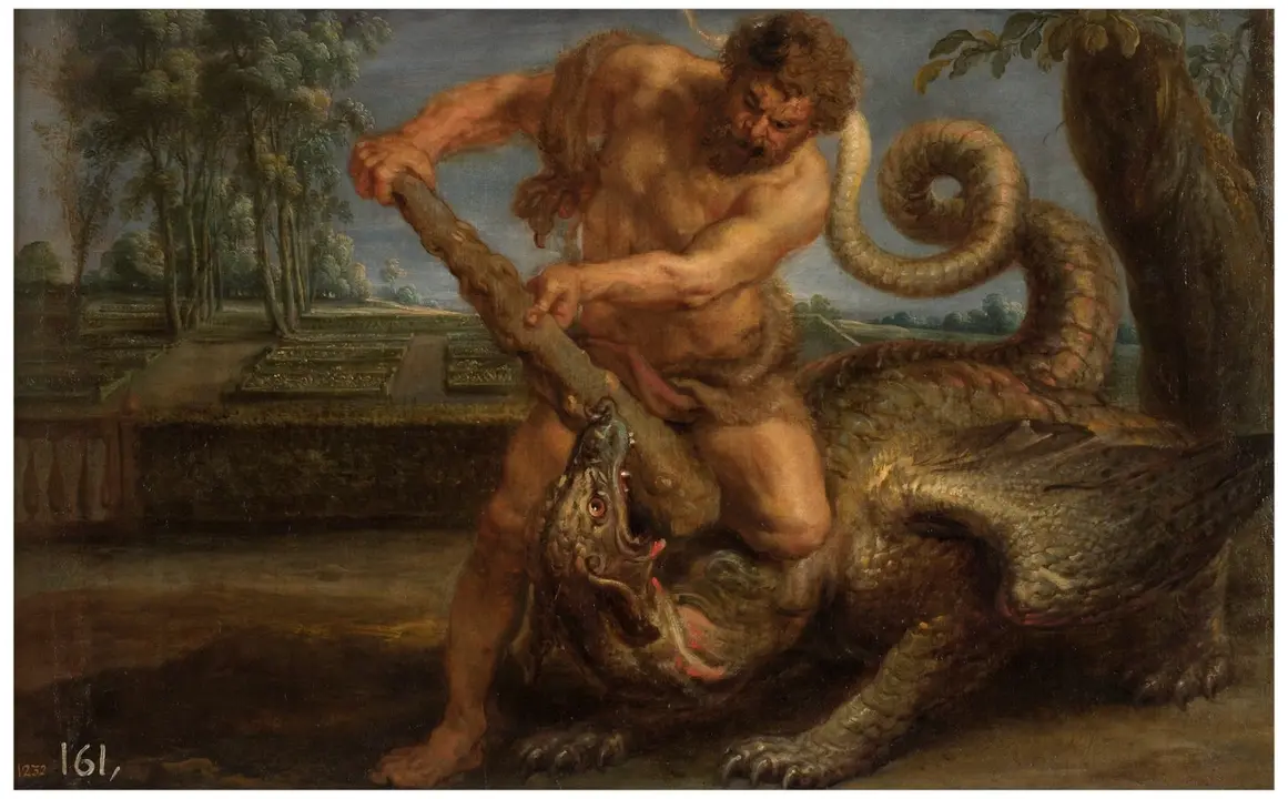 H&eacute;rcules matando al drag&oacute;n del jard&iacute;n de las Hesp&eacute;rides