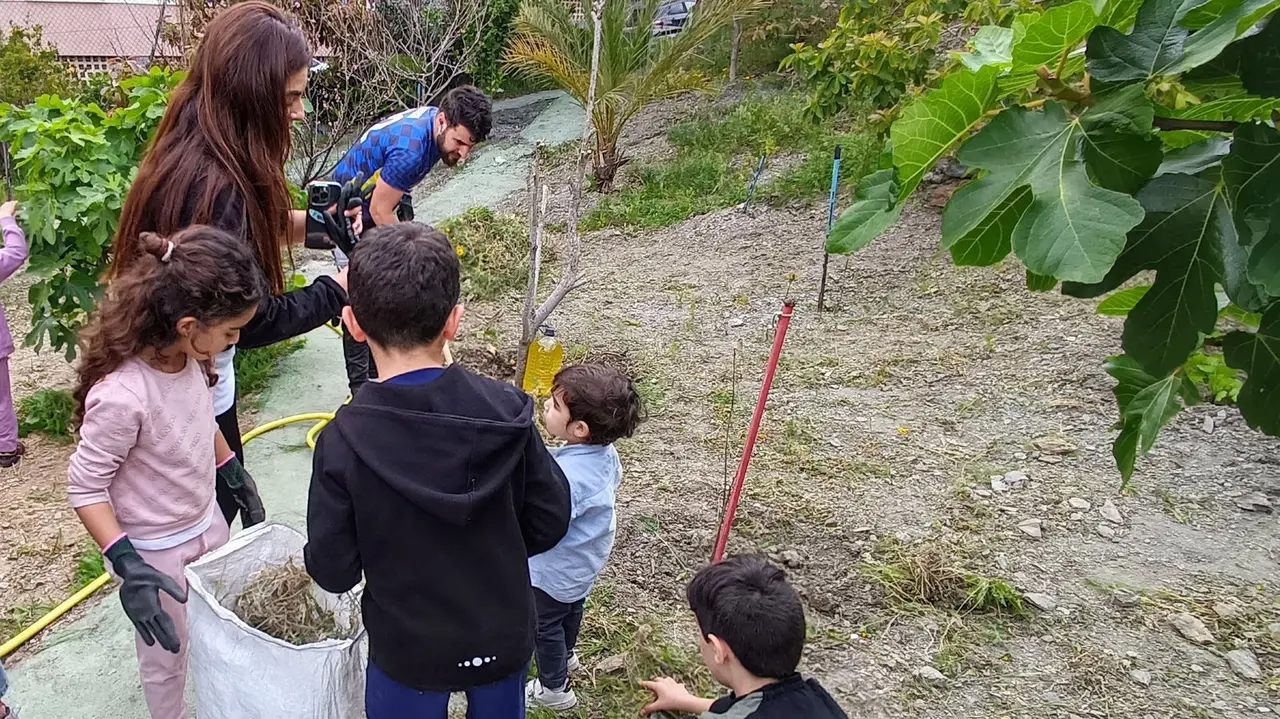Los m&aacute;s peque&ntilde;os de la barriada tambi&eacute;n han colaborado en este 'remedio'