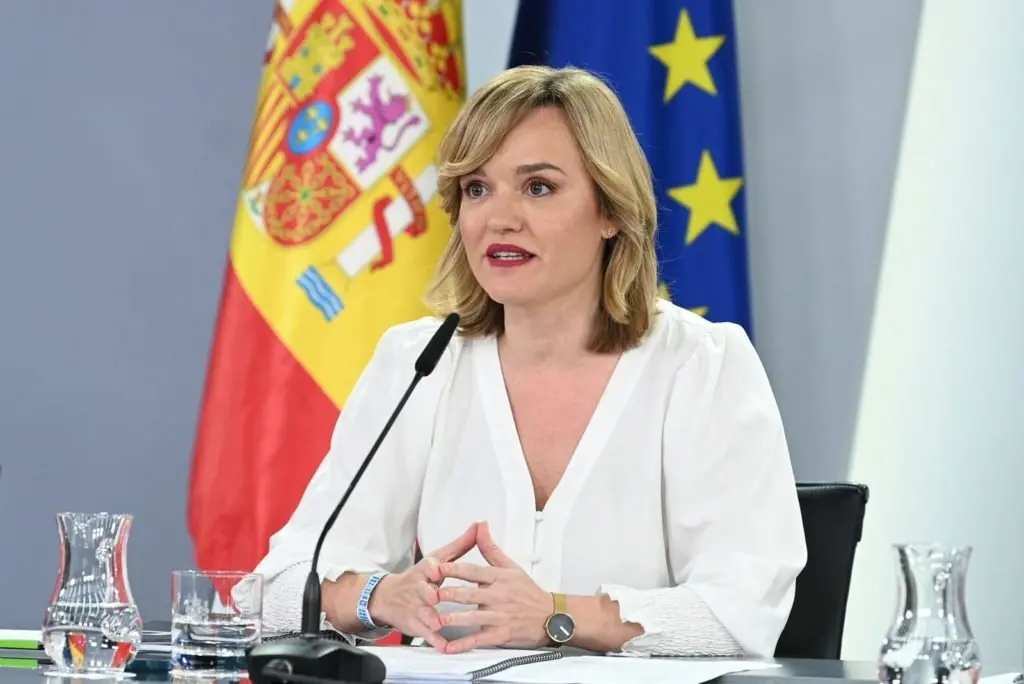 Pilar Alegr&iacute;a, portavoz del Gobierno y ministra de Educaci&oacute;n y Formaci&oacute;n Profesional de Espa&ntilde;a
