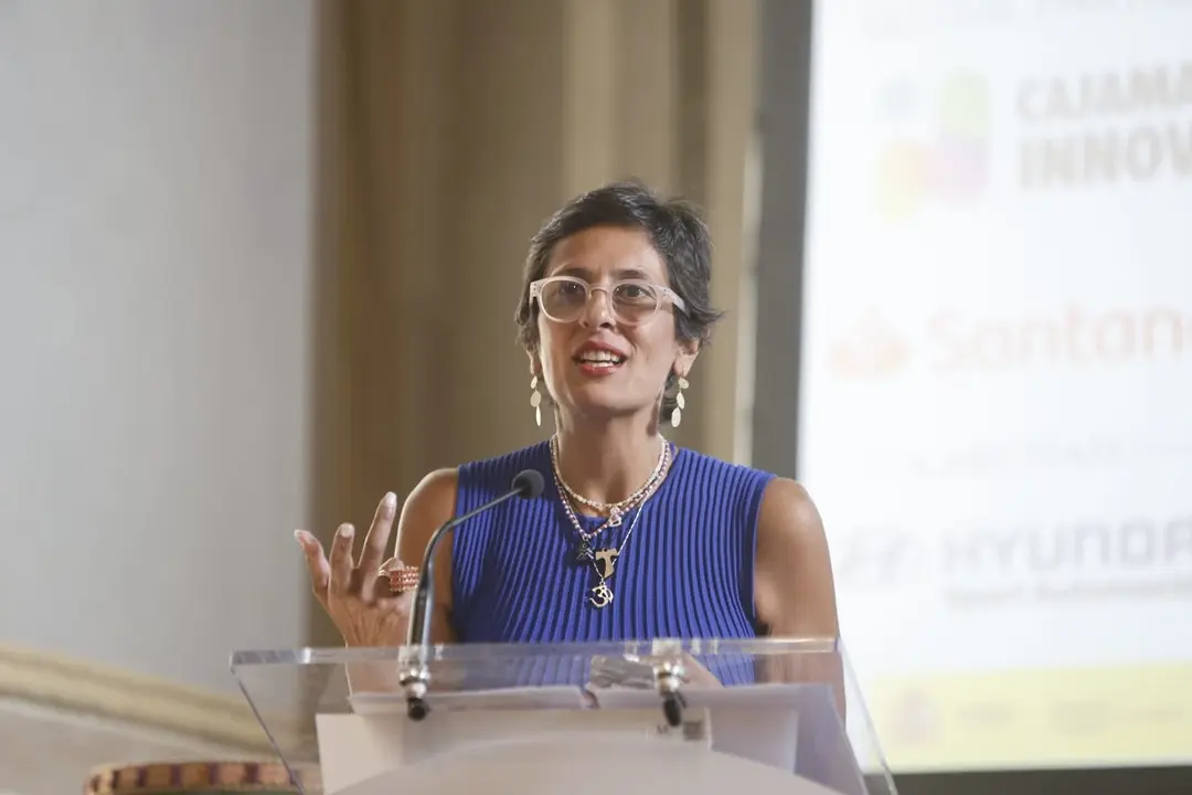 Chandiramani, durante su intervenci&oacute;n en el Alhambra Venture (CEDIDA)