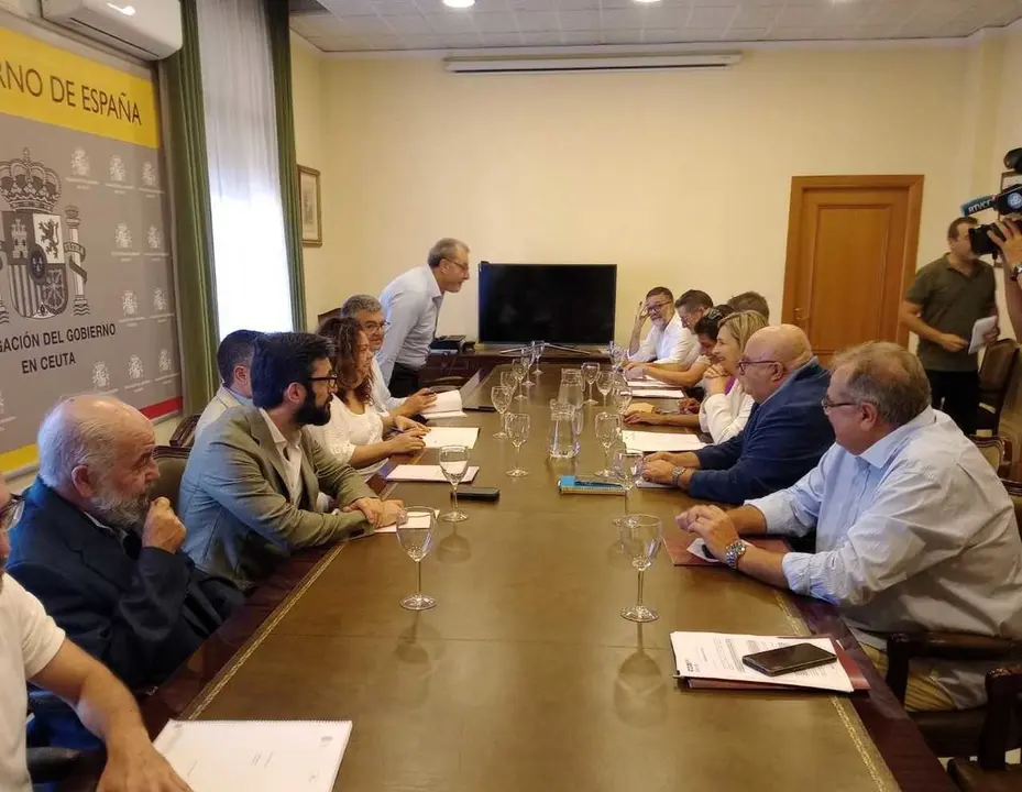 Un momento del encuentro celebrado este viernes en la Delegaci&oacute;n del Gobierno (CEDIDA)