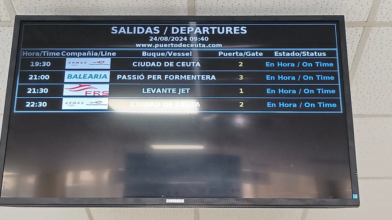 Panel informativo estaci&oacute;n Mar&iacute;tima Puerto