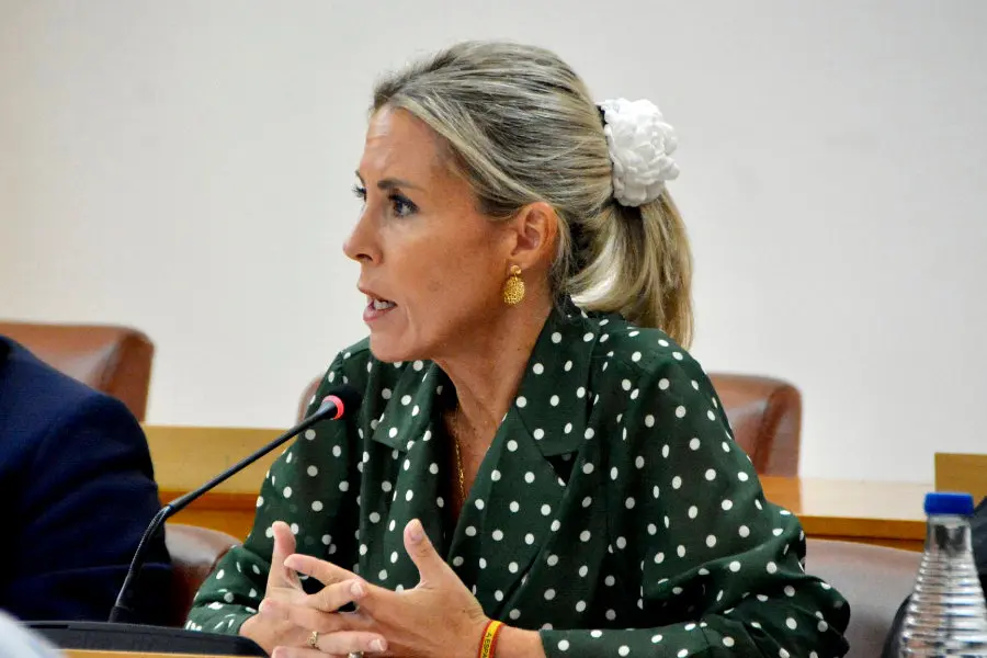  Teresa L&oacute;pez, diputada de Vox, durante su intervenci&oacute;n / Alejandro Castillo 