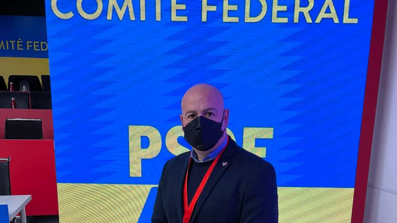 Juan Guti&eacute;rrez, durante su participaci&oacute;n en el Comit&eacute; Federal del PSOE en marzo de 2022 (Archivo)