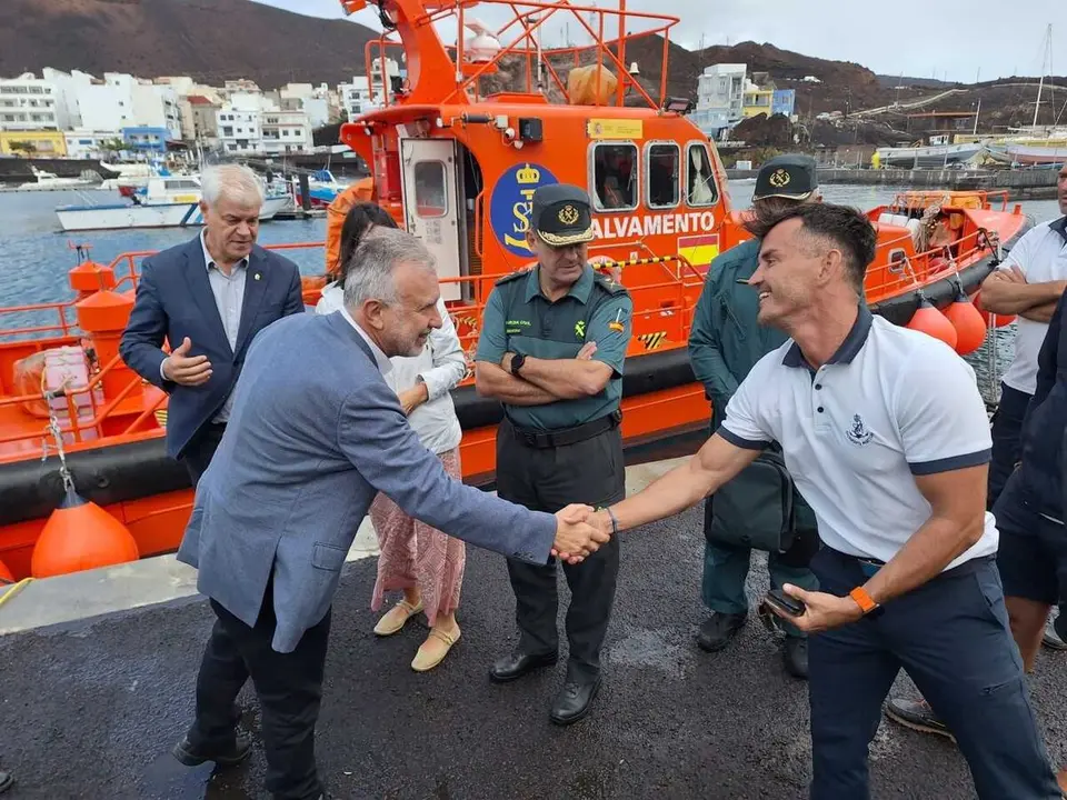 Torres, durante su visita hoy a El Hierro (CEDIDA)