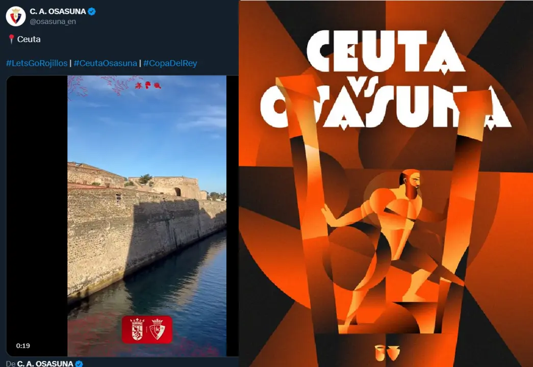 Ceuta, en las redes sociales de Osasuna