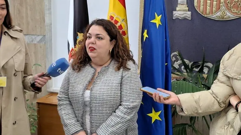 Cristina P&eacute;rez, comparecencia previ a la reuni&oacute;n con empresarios / Delegaci&oacute;n