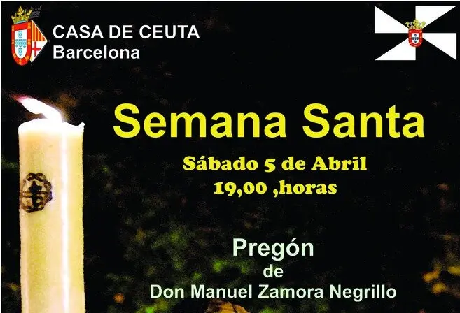 Cartel Semana Santa Casa de Ceuta en Barcelona