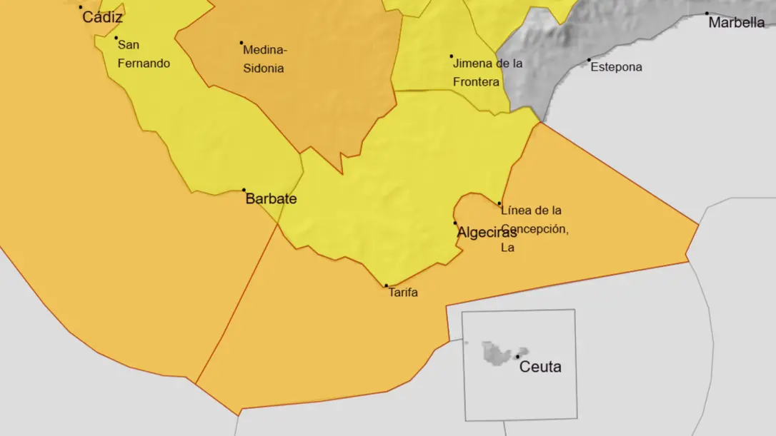 Temporal de levante en el Estrecho / Aemet