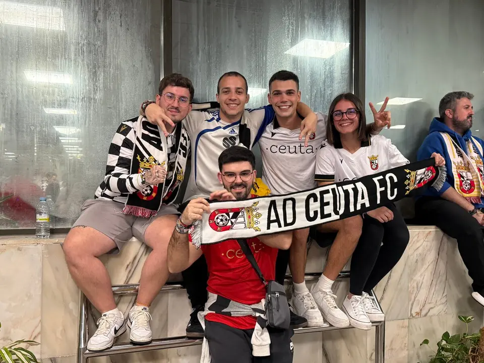 Llegada de los jugadores del Ceuta