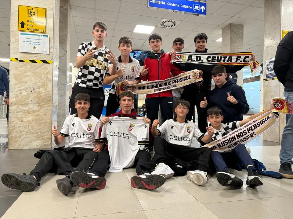 Llegada de los jugadores del Ceuta