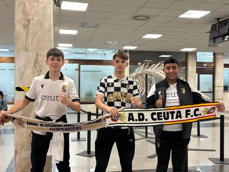 Llegada de los jugadores del Ceuta