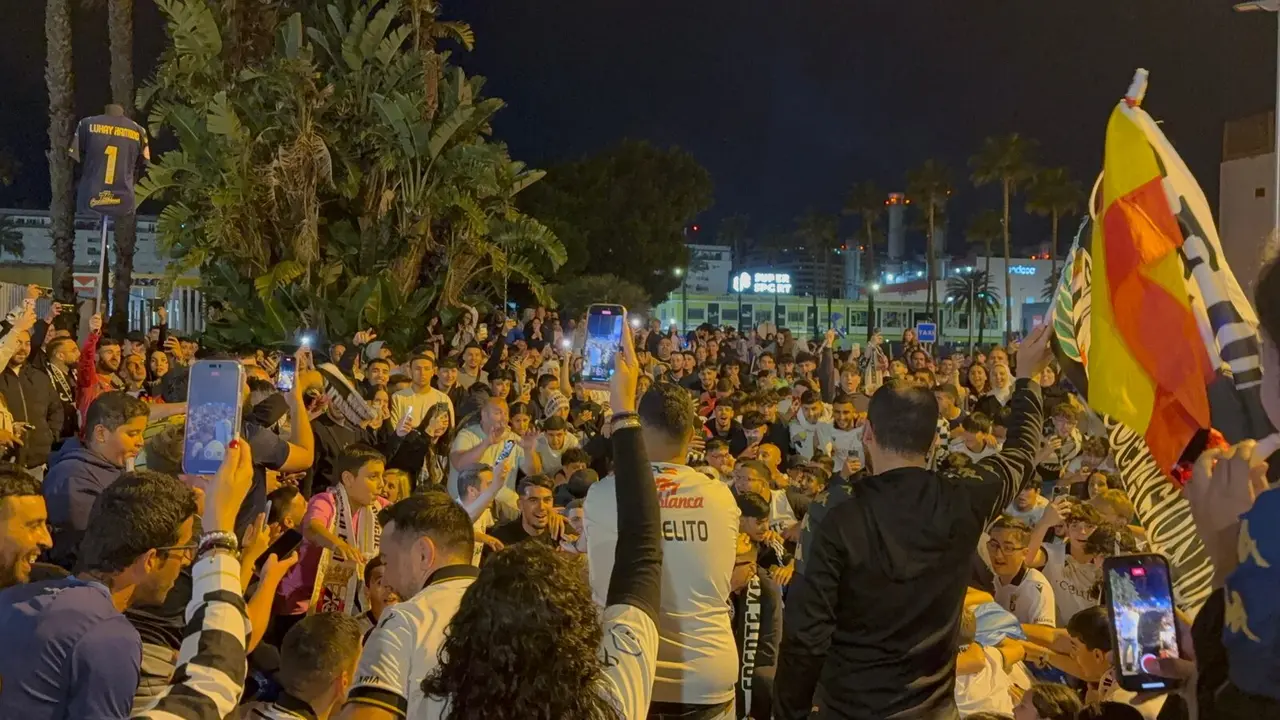 Llegada de los jugadores del Ceuta