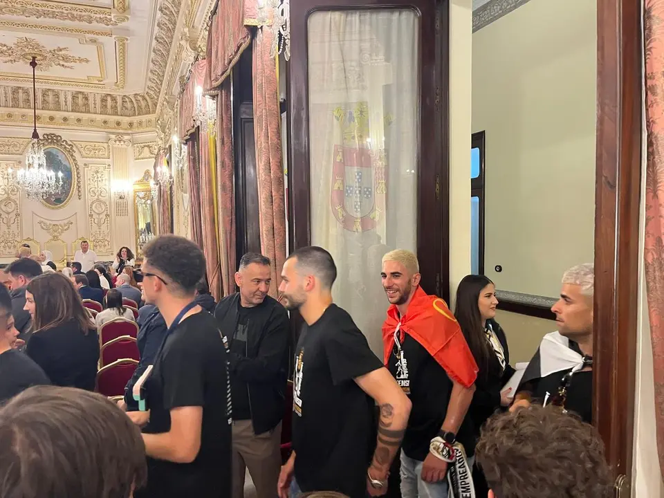 Recepci&oacute;n oficial a la AD Ceuta en el Sal&oacute;n del Trono