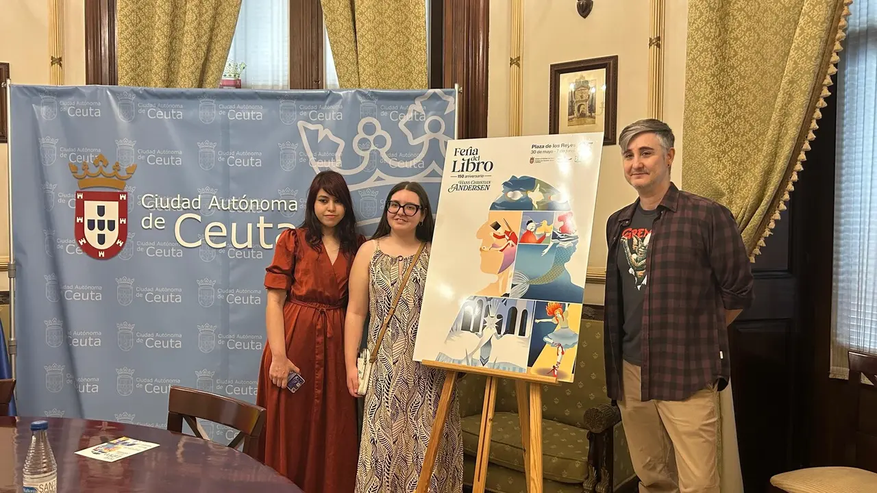 Autoras del cartel de la Feria del Libro de Ceuta 2025