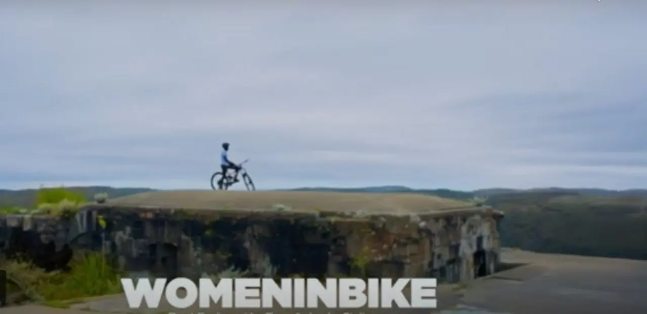 women in bike