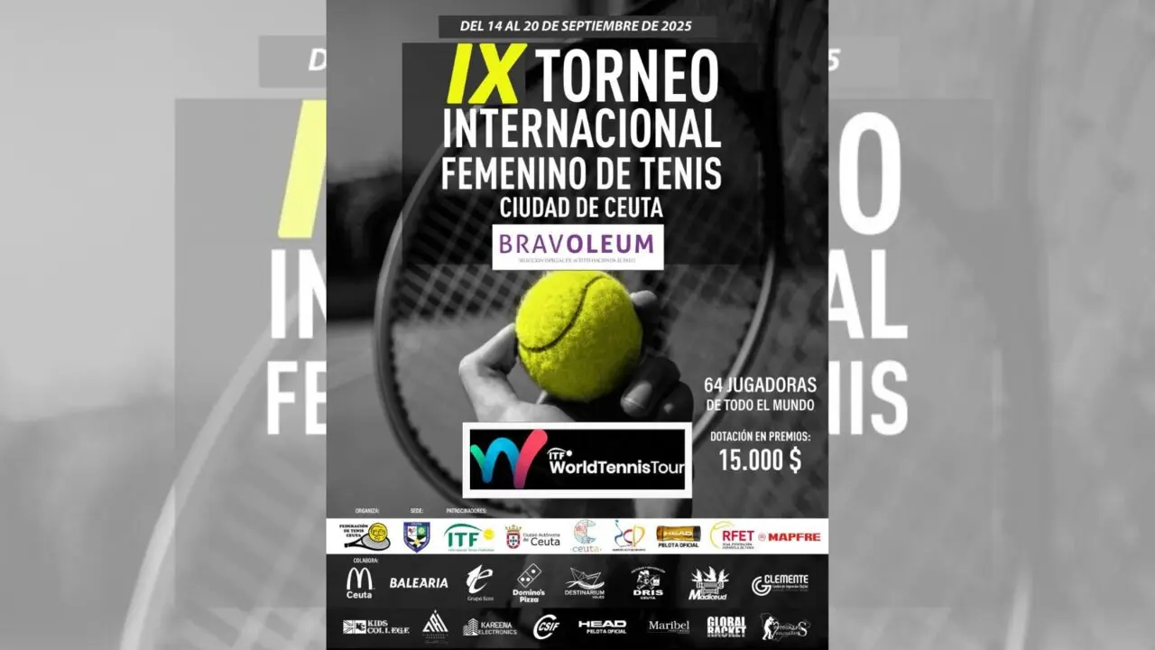 Cartel Torneo Internacional Femenino de Tenis / Federaci&oacute;n de Tenis de Ceuta
