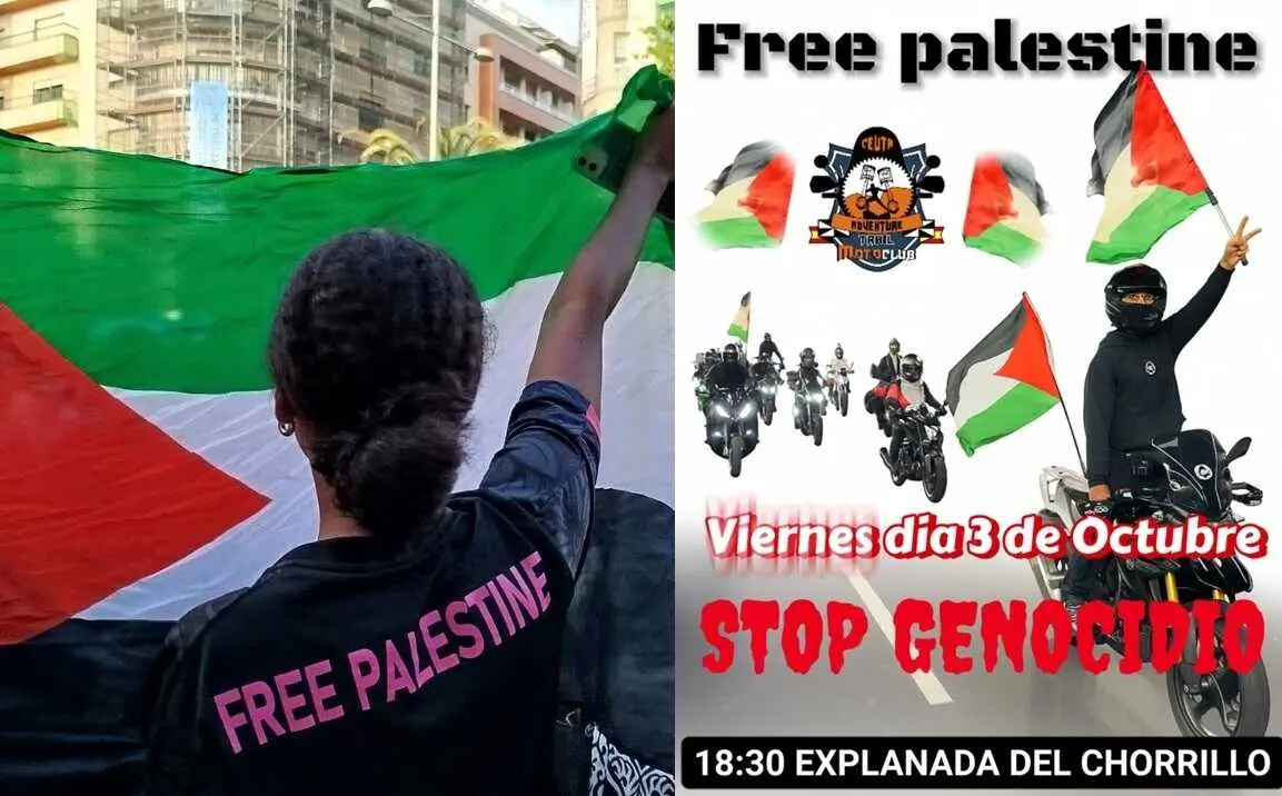 Motoclub Ceuta ADVT con Palestina
