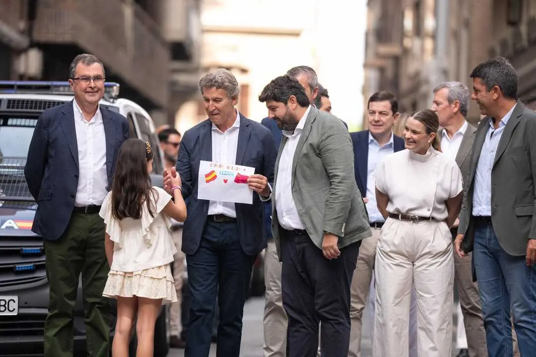 N&uacute;&ntilde;es Feij&oacute;o, durante su visita a Murcia durante la cumbre del PP de este fin de semana / PP