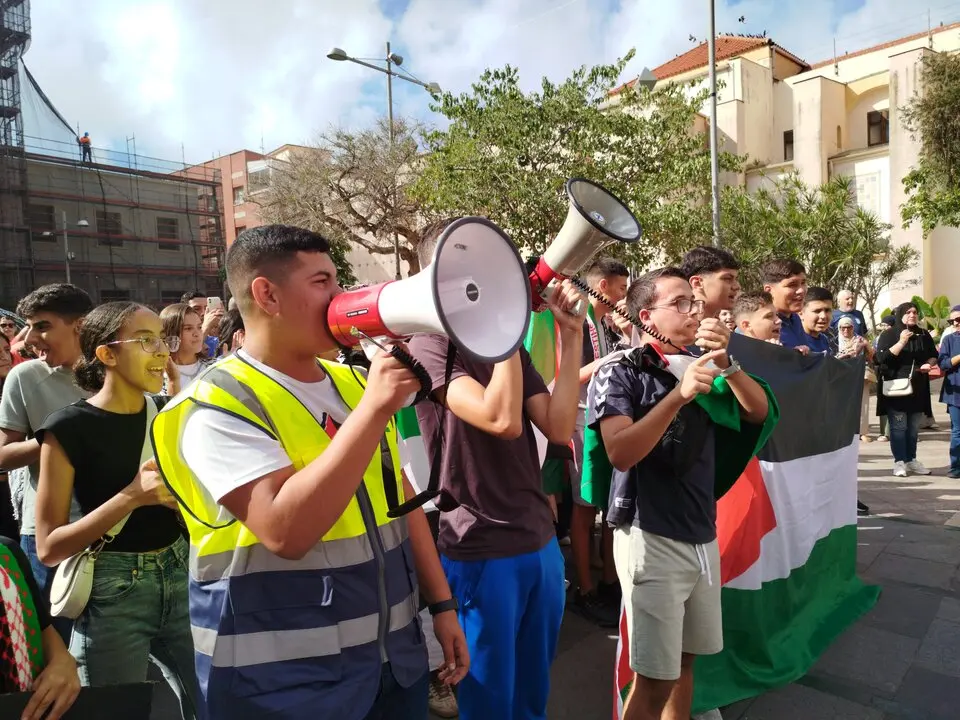 Concentraci&oacute;n estudiantil en apoyo a la flotilla y a Gaza