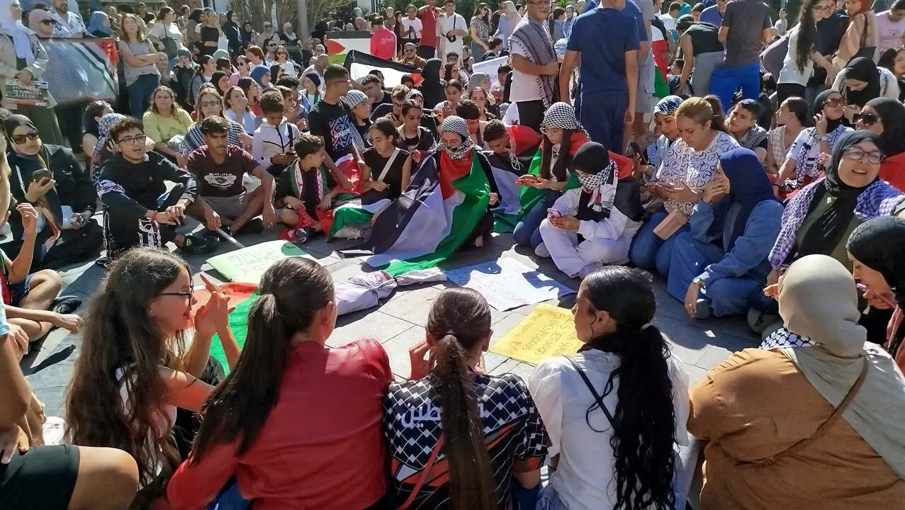 Concentraci&oacute;n estudiantil en apoyo a la flotilla y a Gaza