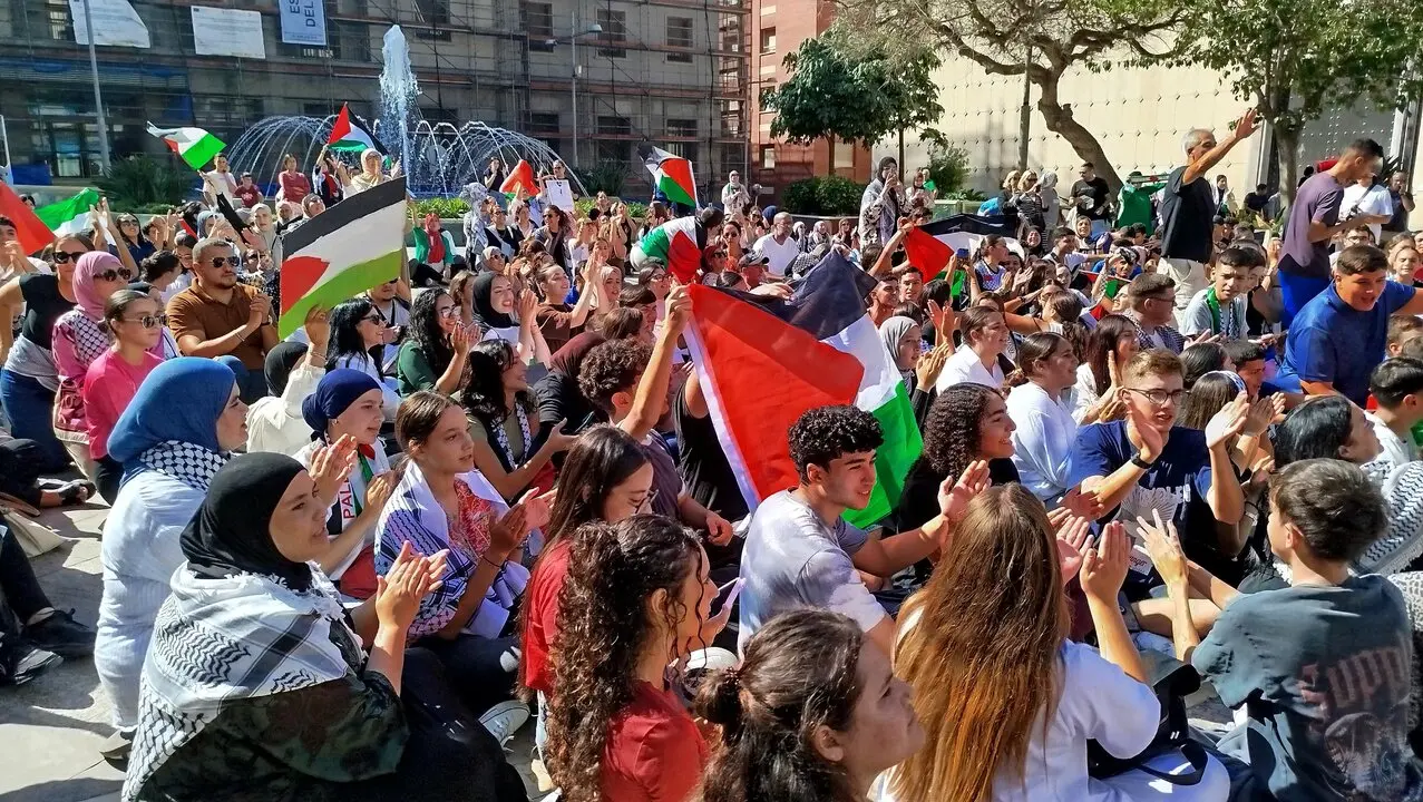 Concentraci&oacute;n estudiantil en apoyo a la flotilla y a Gaza