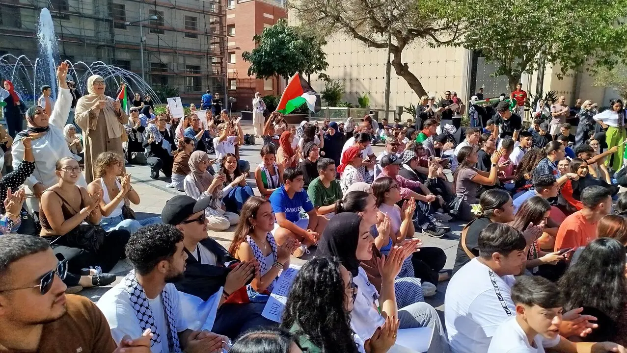Concentraci&oacute;n estudiantil en apoyo a la flotilla y a Gaza