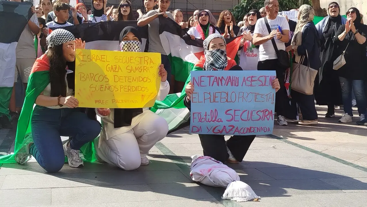Concentraci&oacute;n estudiantil en apoyo a la flotilla y a Gaza