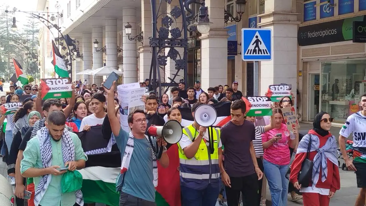 Manifestaci&oacute;n estudiantil por Palestina / S.I