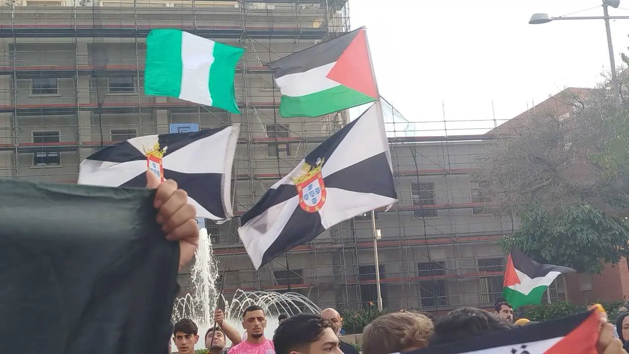Manifestaci&oacute;n estudiantil por Palestina / S.I