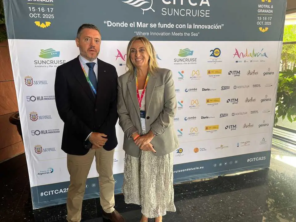 El presidente de la Autoridad Portuaria de Ceuta junto a la alcaldesa de Granada, Marifr&aacute;n Carazo